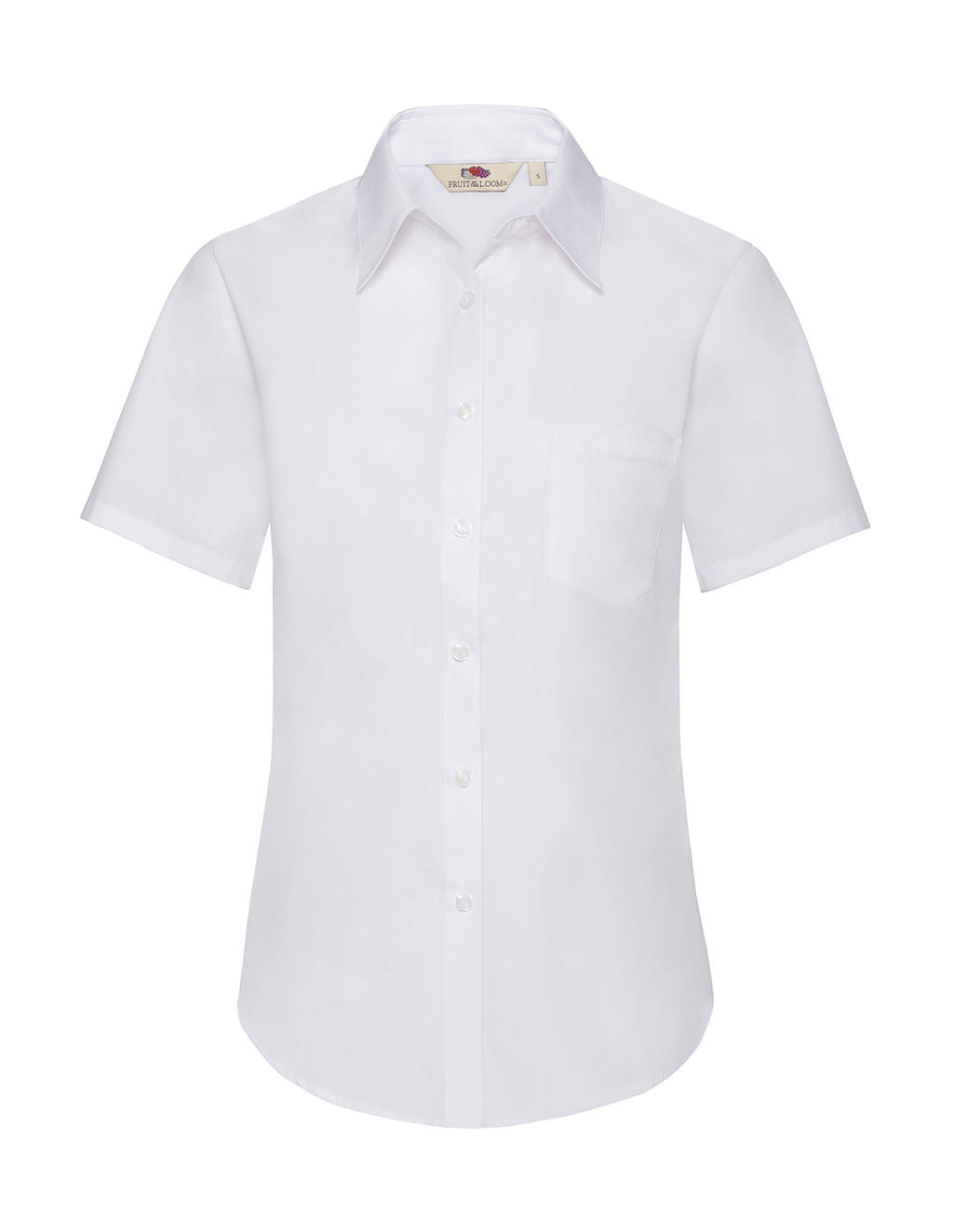  Ladies Poplin Shirt in Farbe White
