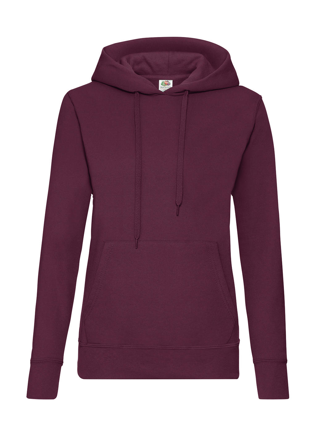  Ladies Classic Hooded Sweat in Farbe Burgundy