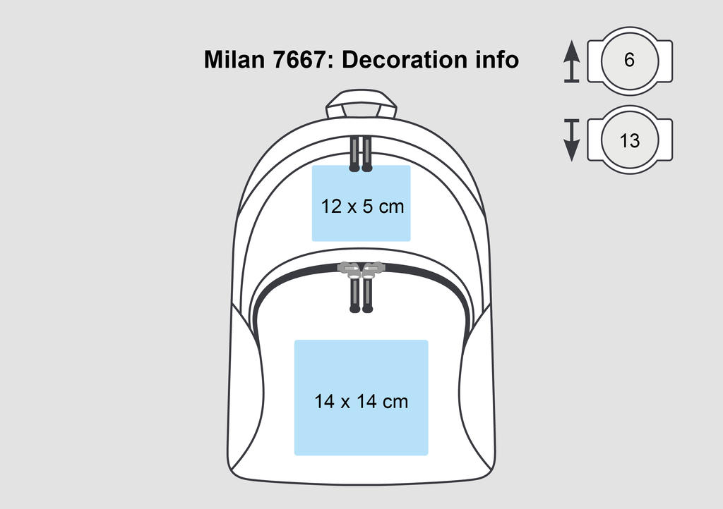  Milan Backpack in Farbe Black