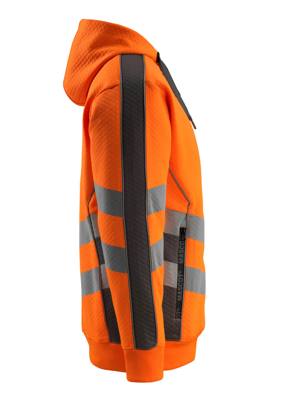 Kapuzensweatshirt mit Rei?verschluss SAFE SUPREME Kapuzensweatshirt mit Rei?verschluss in Farbe Hi-vis Orange/Dunkelanthrazit