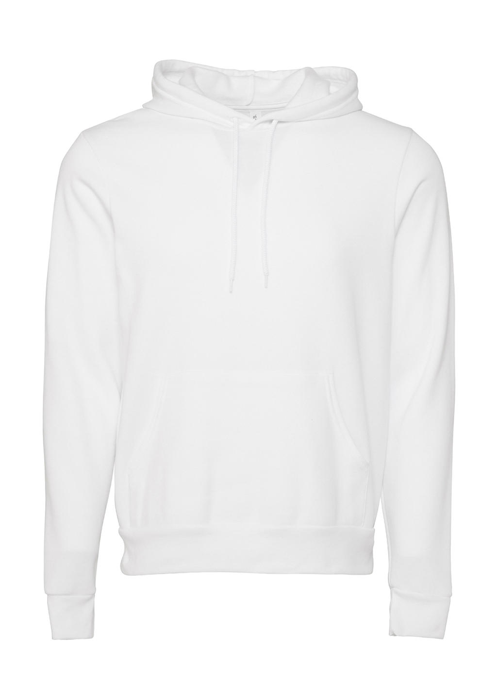  Unisex Poly-Cotton Pullover Hoodie in Farbe DTG White