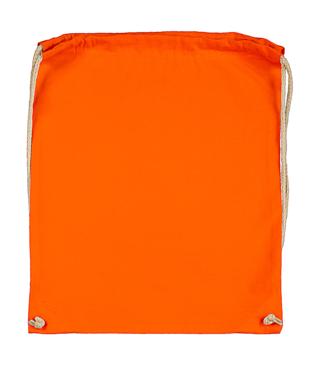  Cotton Drawstring Backpack in Farbe Tangerine