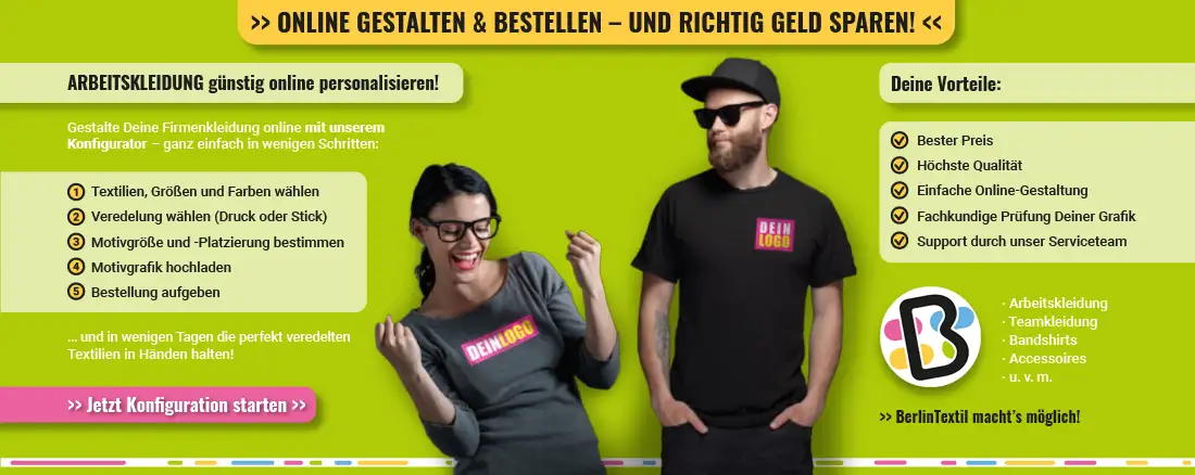 Online gestalten und Geld sparen bei BerlinTextil