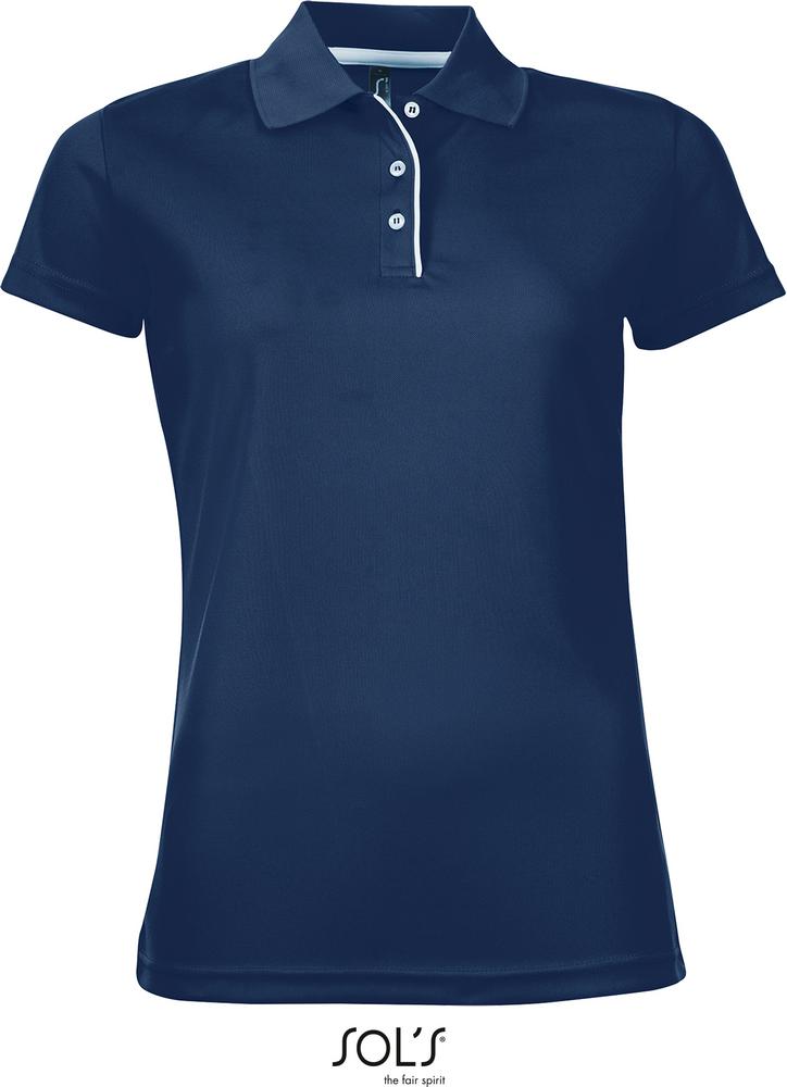 Poloshirt Performer Women Damen Sport Poloshirt Kurzarm in Farbe french navy