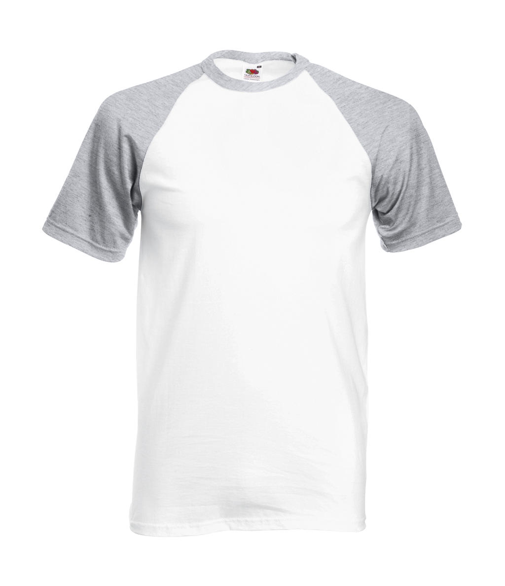  Valueweight Baseball T in Farbe White/Heather Grey