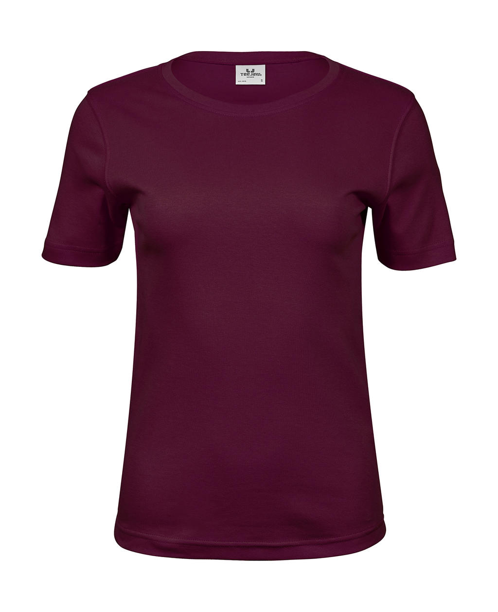  Ladies Interlock T-Shirt in Farbe Wine