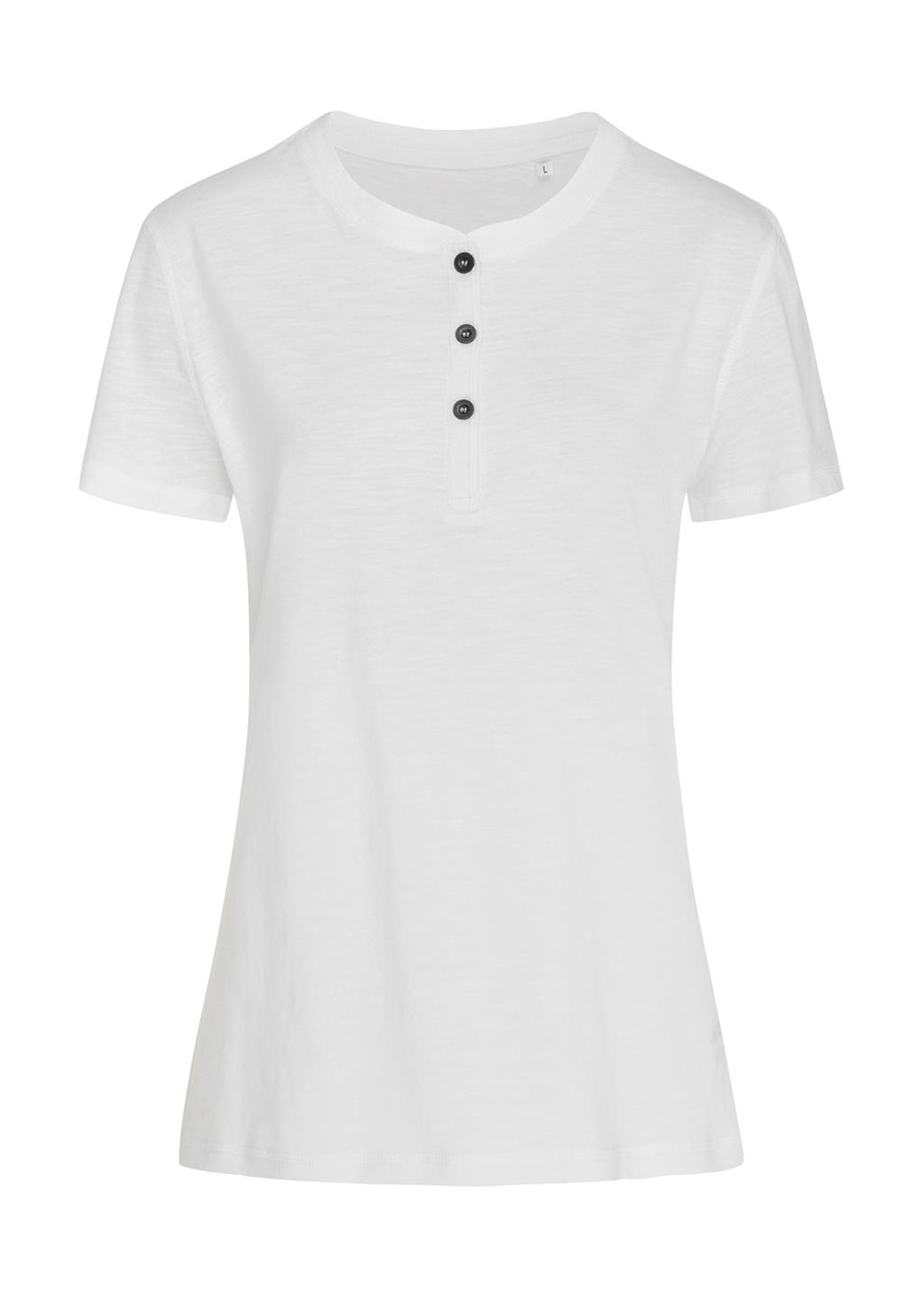  Sharon Henley T-Shirt in Farbe White