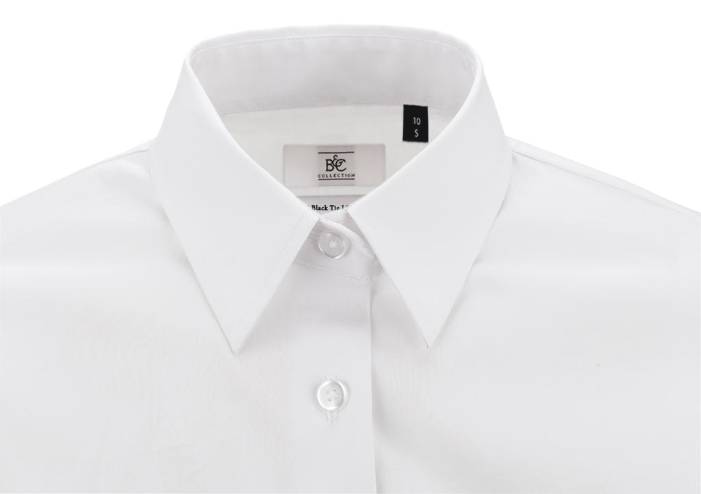  Black Tie SSL/women Poplin Shirt  in Farbe White