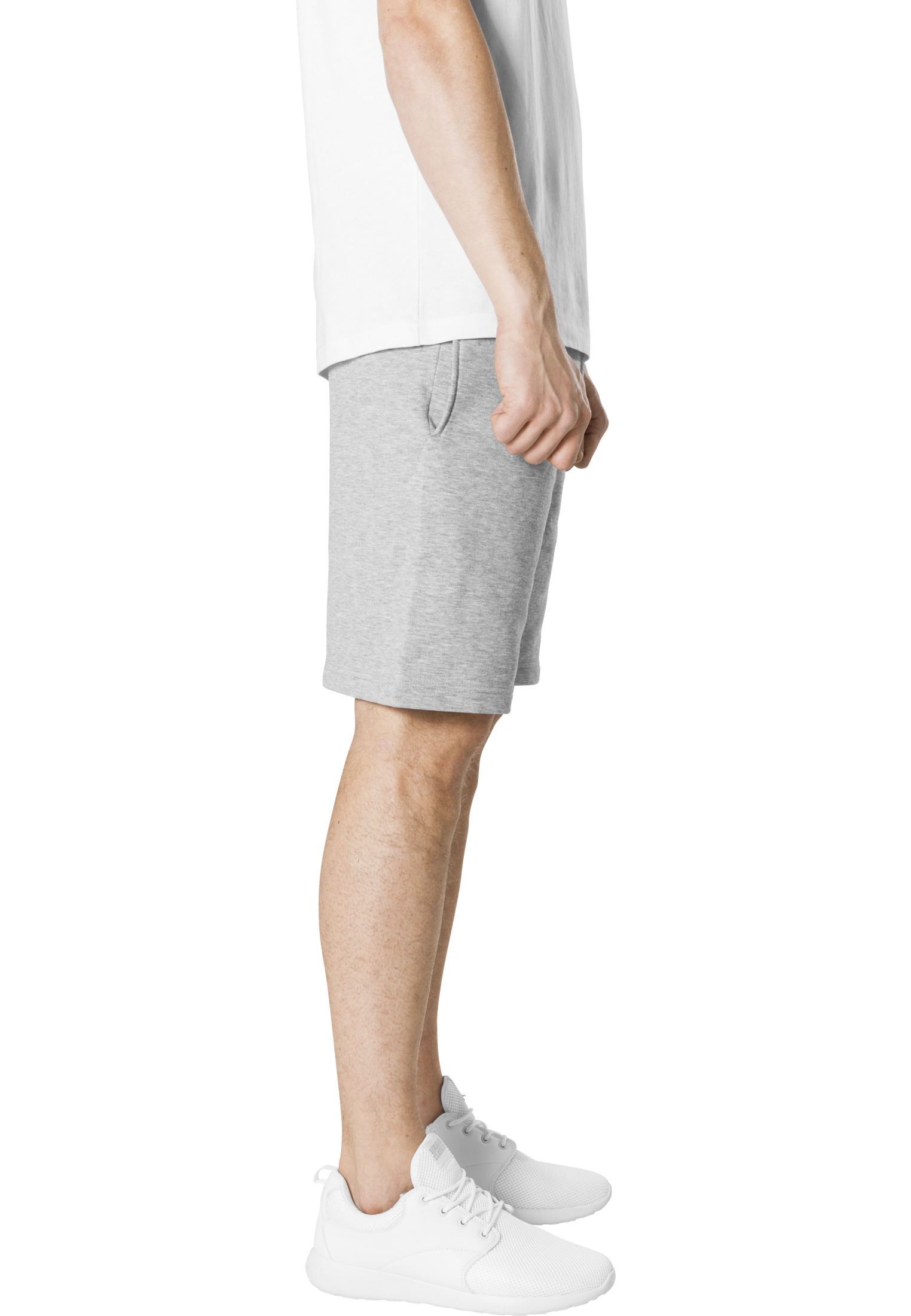 Kurze Hosen Basic Terry Shorts in Farbe grey