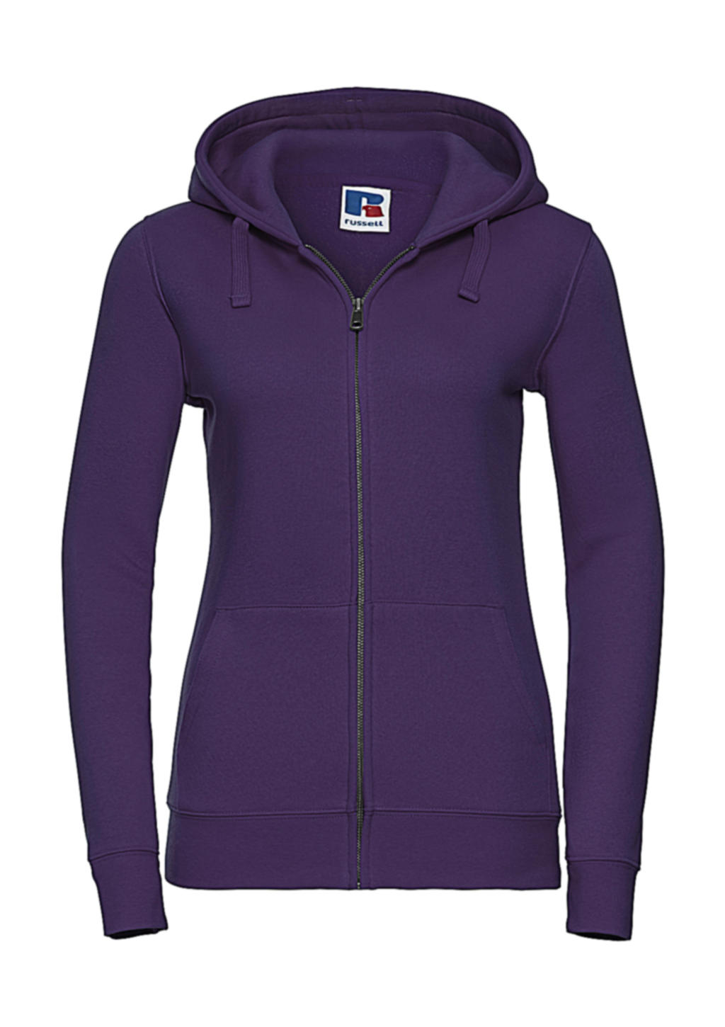  Ladies Authentic Zipped Hood in Farbe Purple