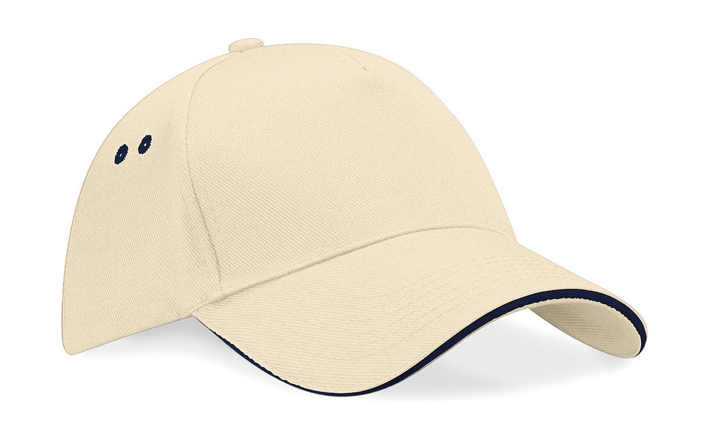  Ultimate 5 Panel Cap - Sandwich Peak in Farbe Putty/French Navy