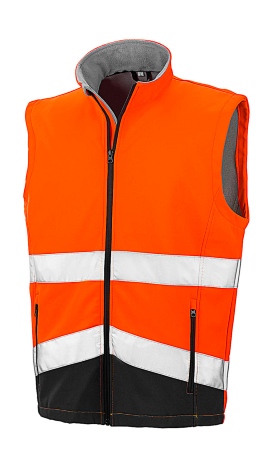  Printable Safety Softshell Gilet in Farbe Fluorescent Orange/Black