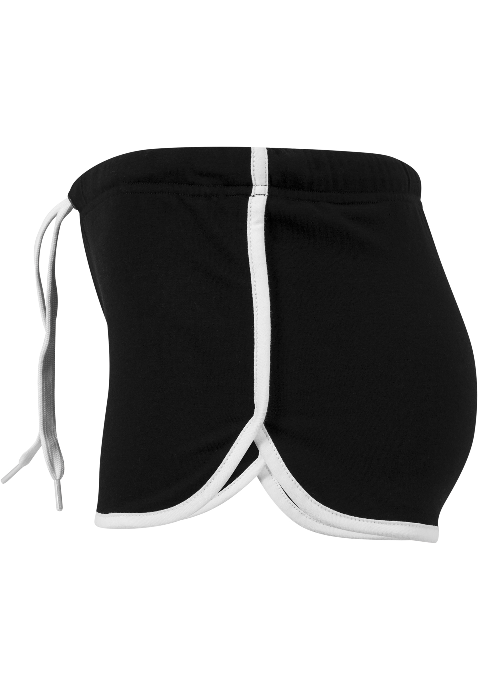 Kurze Hosen Ladies French Terry Hotpants in Farbe blk/wht