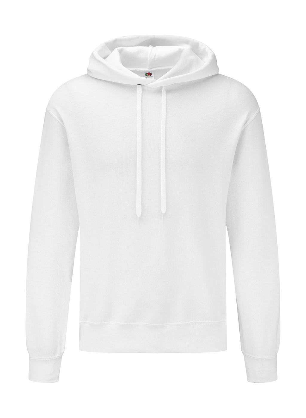  Classic Hooded Basic Sweat in Farbe White