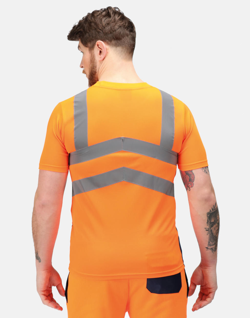  Pro Hi Vis T-Shirt in Farbe Orange/Navy