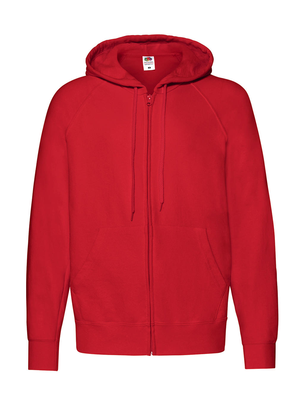 Lightweight Hooded Sweat Jacket in Farbe Red