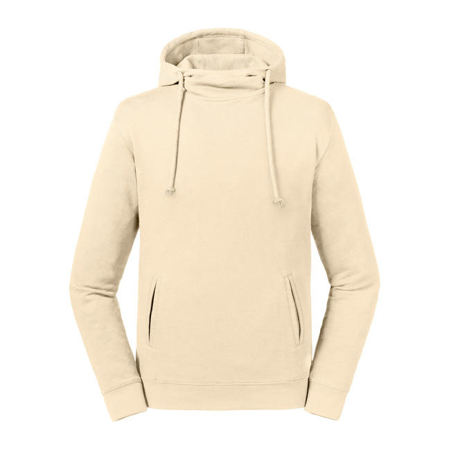  Pure Organic High Collar Hooded Sweat in Farbe Natural