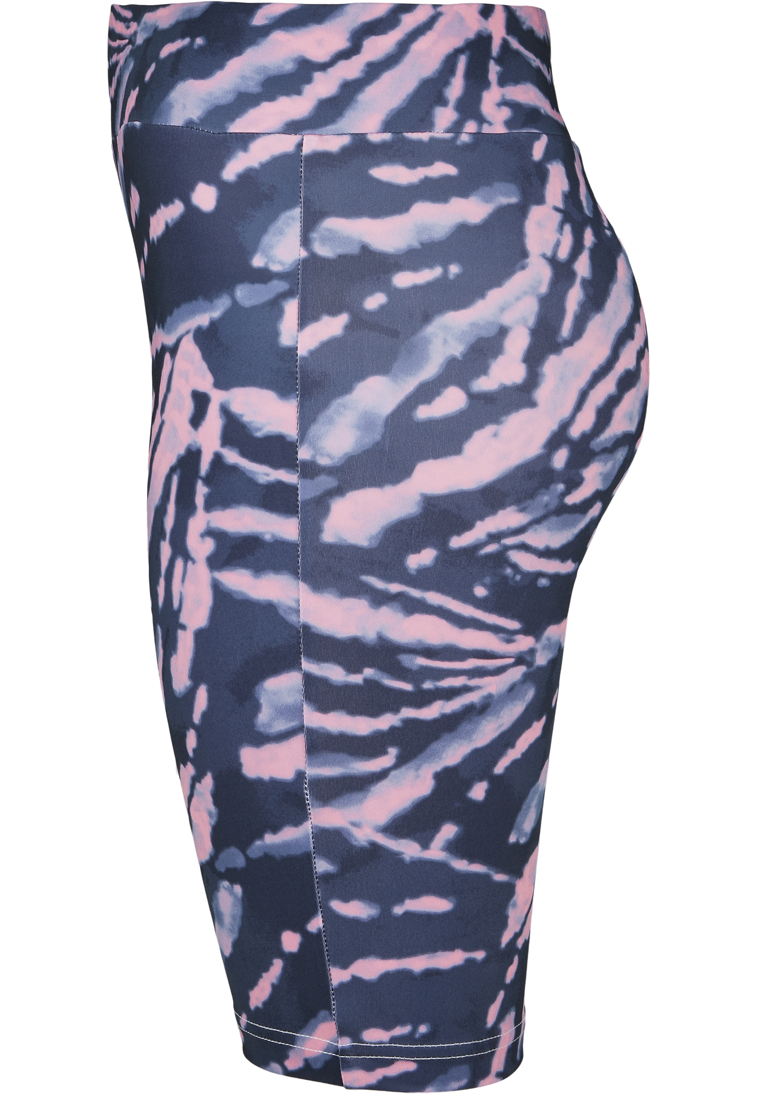 Curvy Ladies Tie Dye Cycling Shorts in Farbe darkshadow/pink