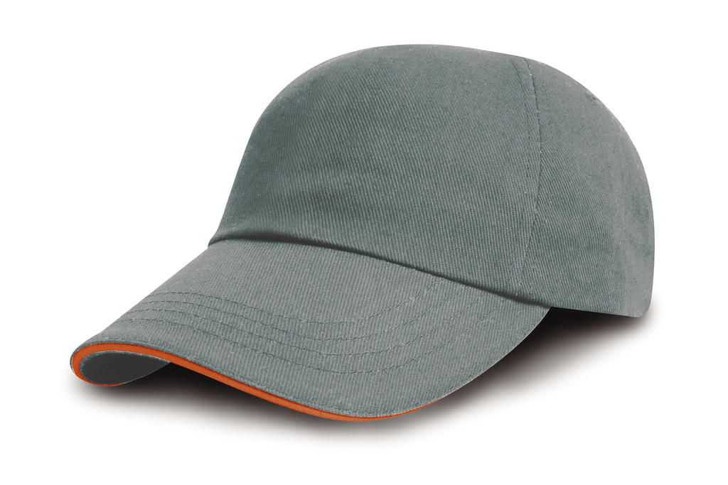  Brushed Cotton Drill Cap in Farbe Heather/Amber