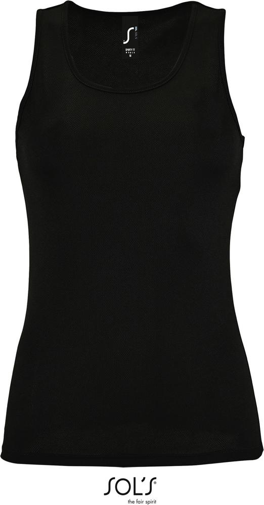 T-Shirt Sporty Tt Women Damen Racerback Sport Tank Top in Farbe black