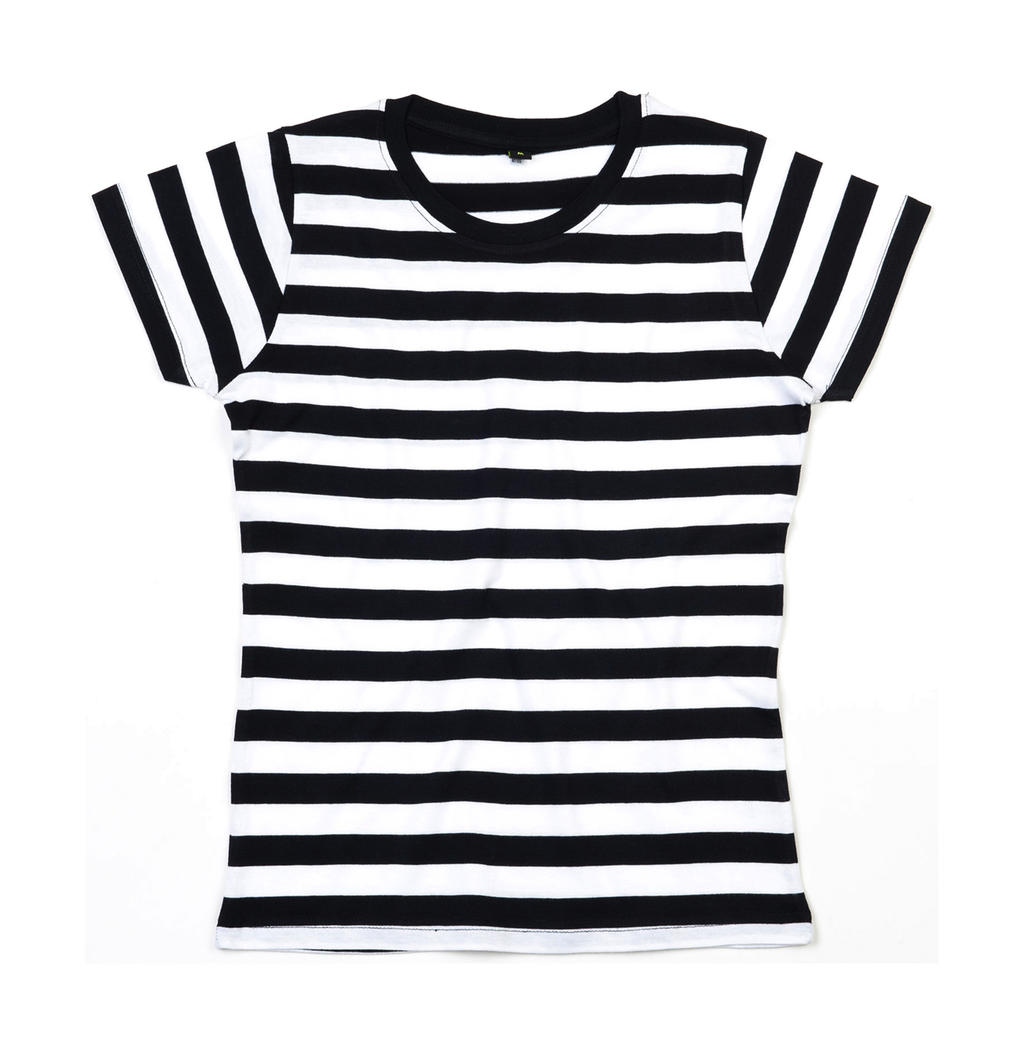  Womens Stripy T in Farbe Black/White