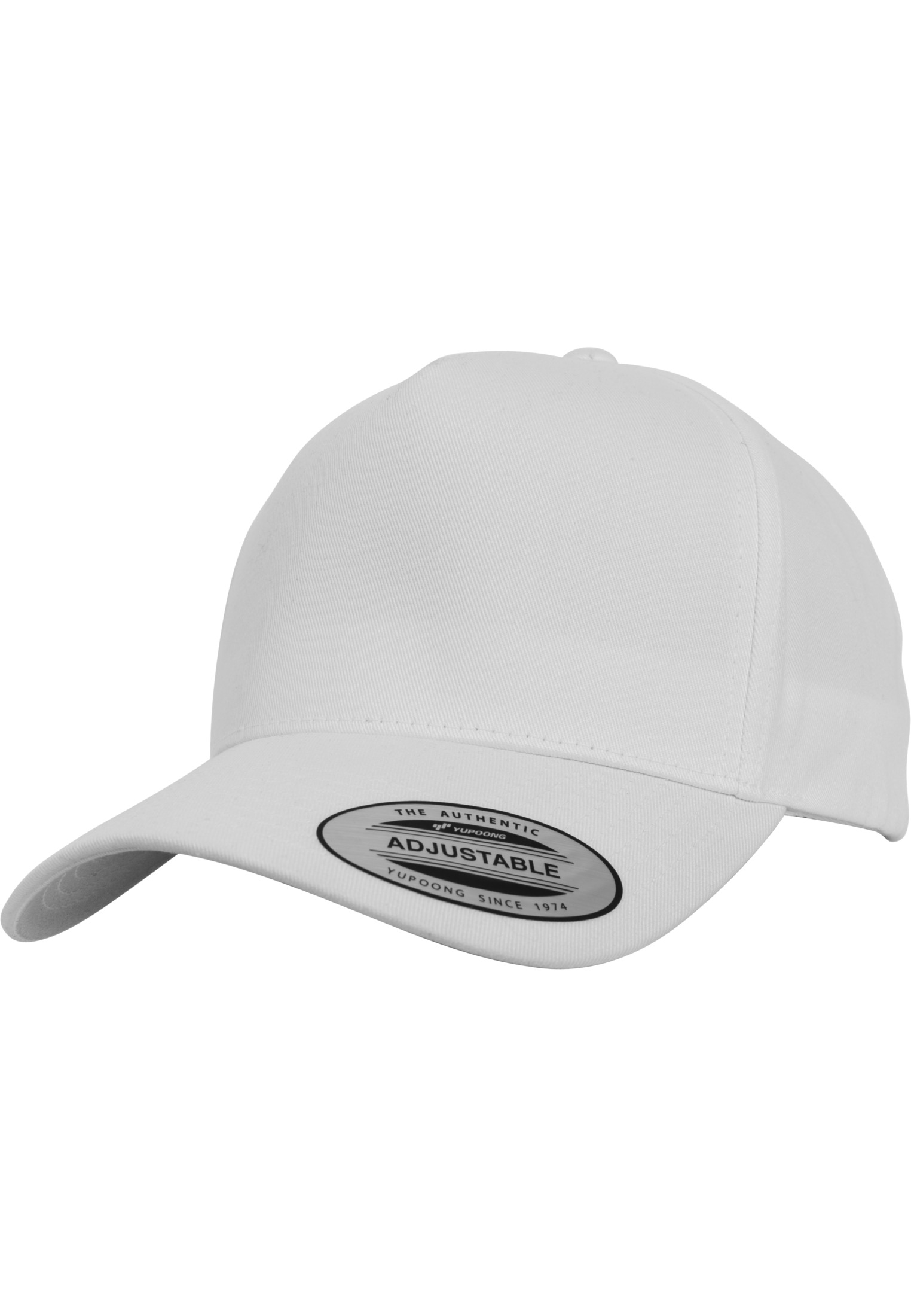 Snapback 5-Panel Curved Classic Snapback in Farbe white