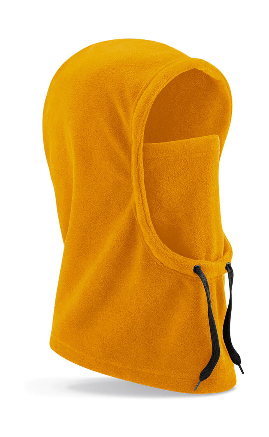  Recycled Fleece Hood in Farbe Mustard