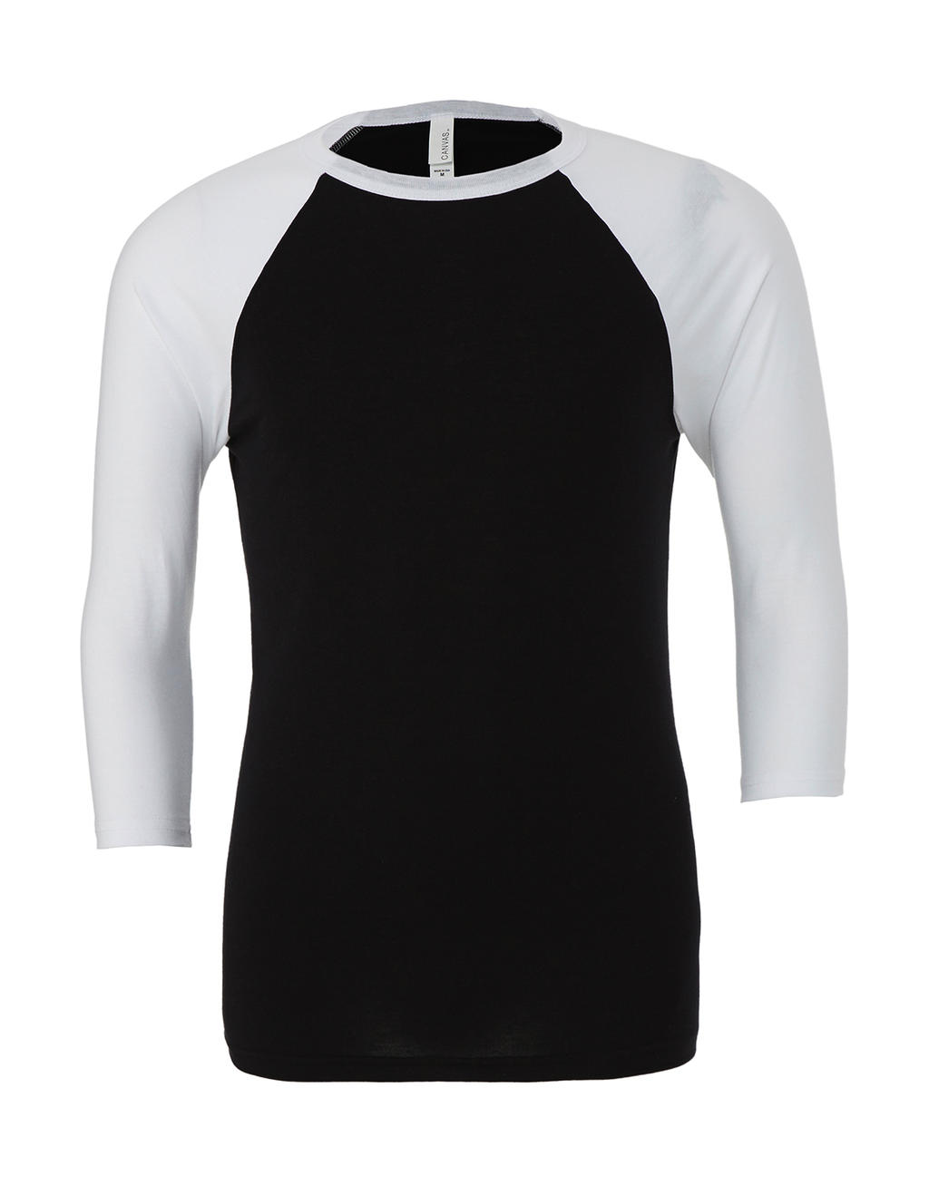  Unisex 3/4 Sleeve Baseball T-Shirt in Farbe Black/White