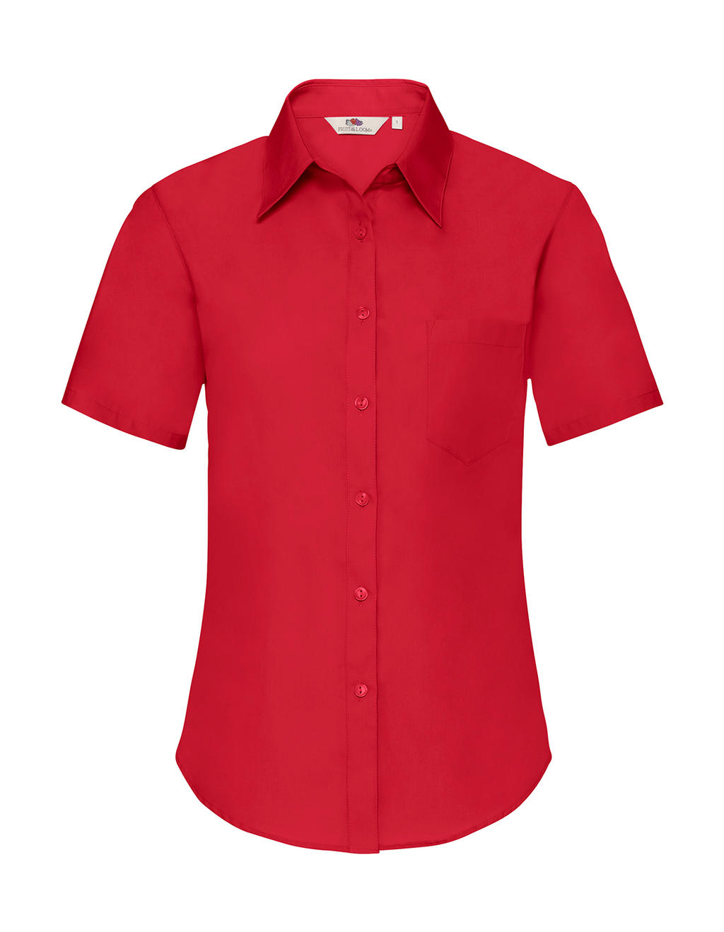  Ladies Poplin Shirt in Farbe Red