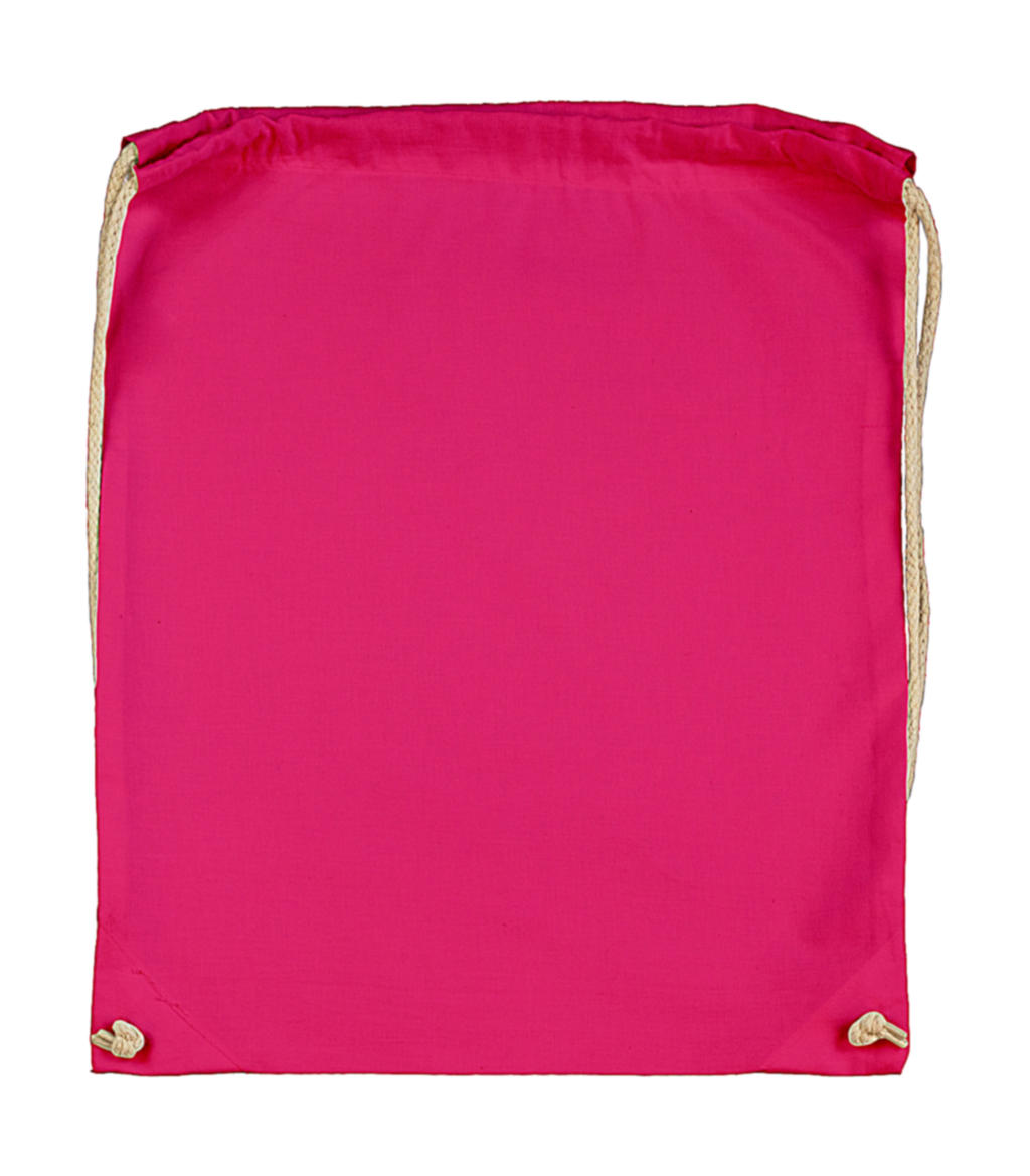  Cotton Drawstring Backpack in Farbe Magenta