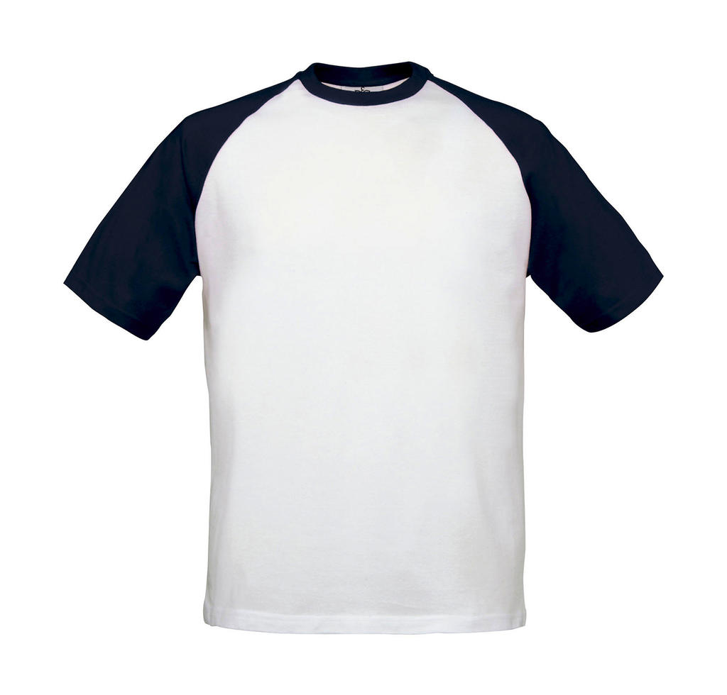  T-Shirt Base-Ball in Farbe White/Navy