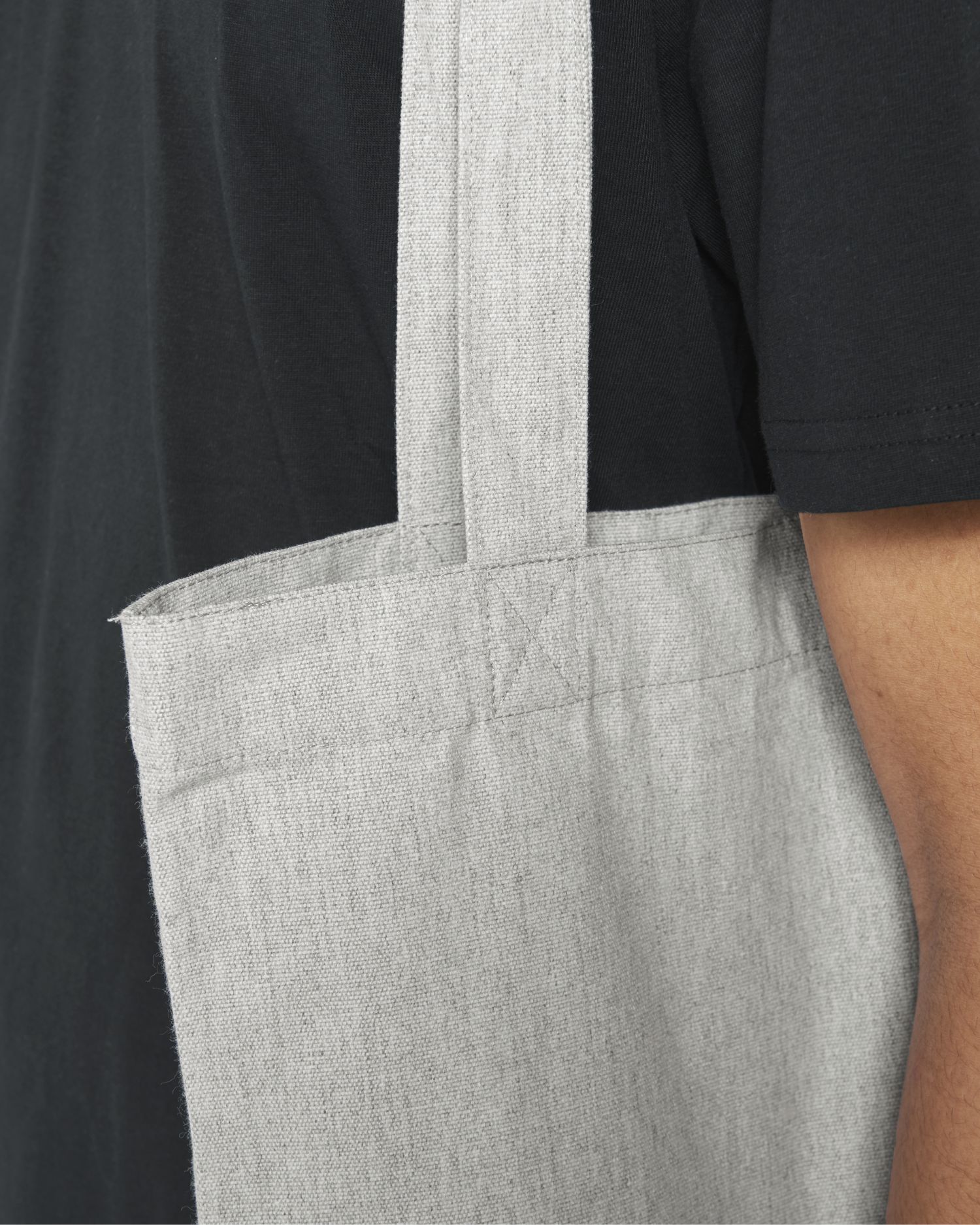Tasche Tote Bag in Farbe Heather Grey