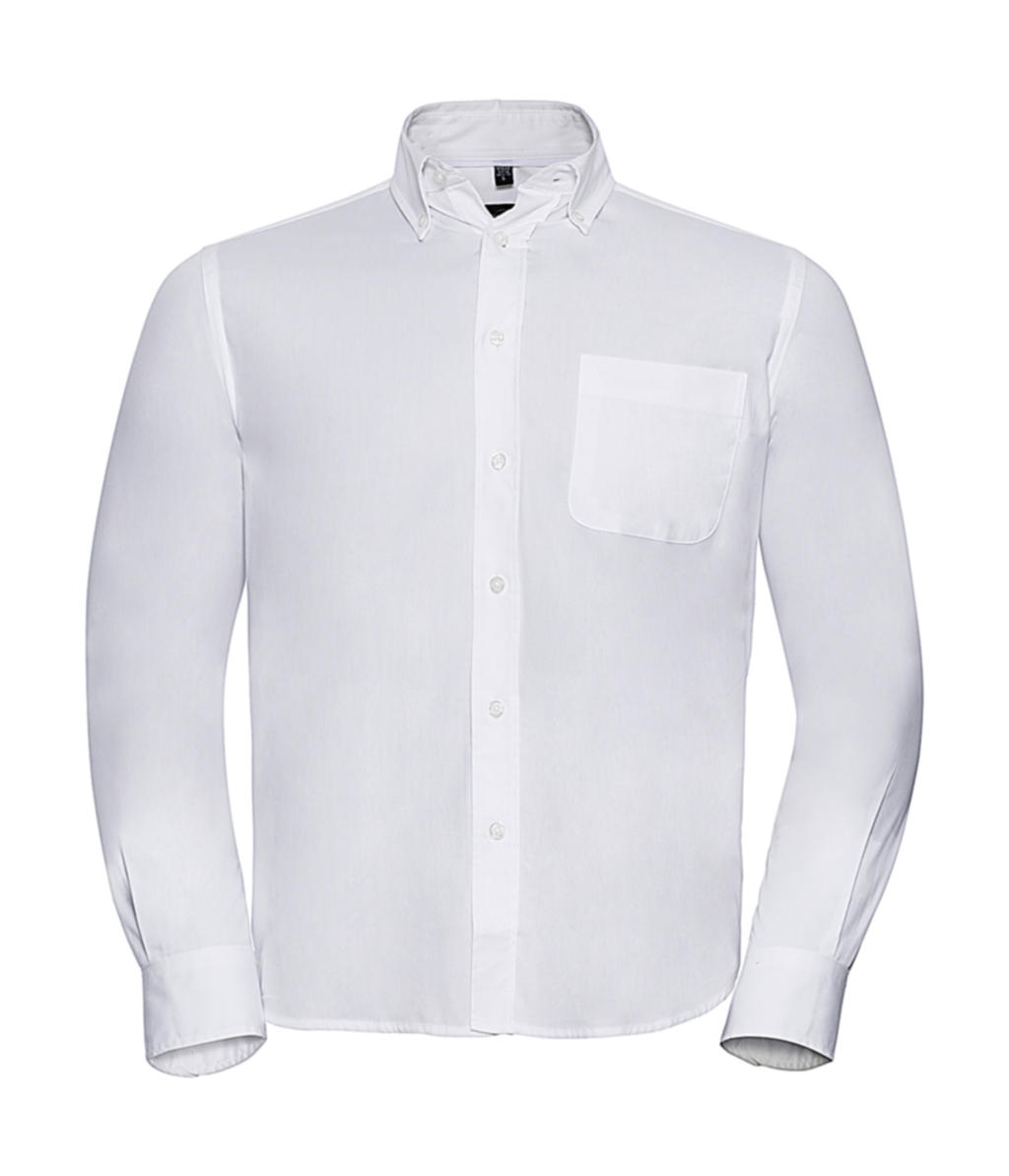  Long Sleeve Classic Twill Shirt in Farbe White