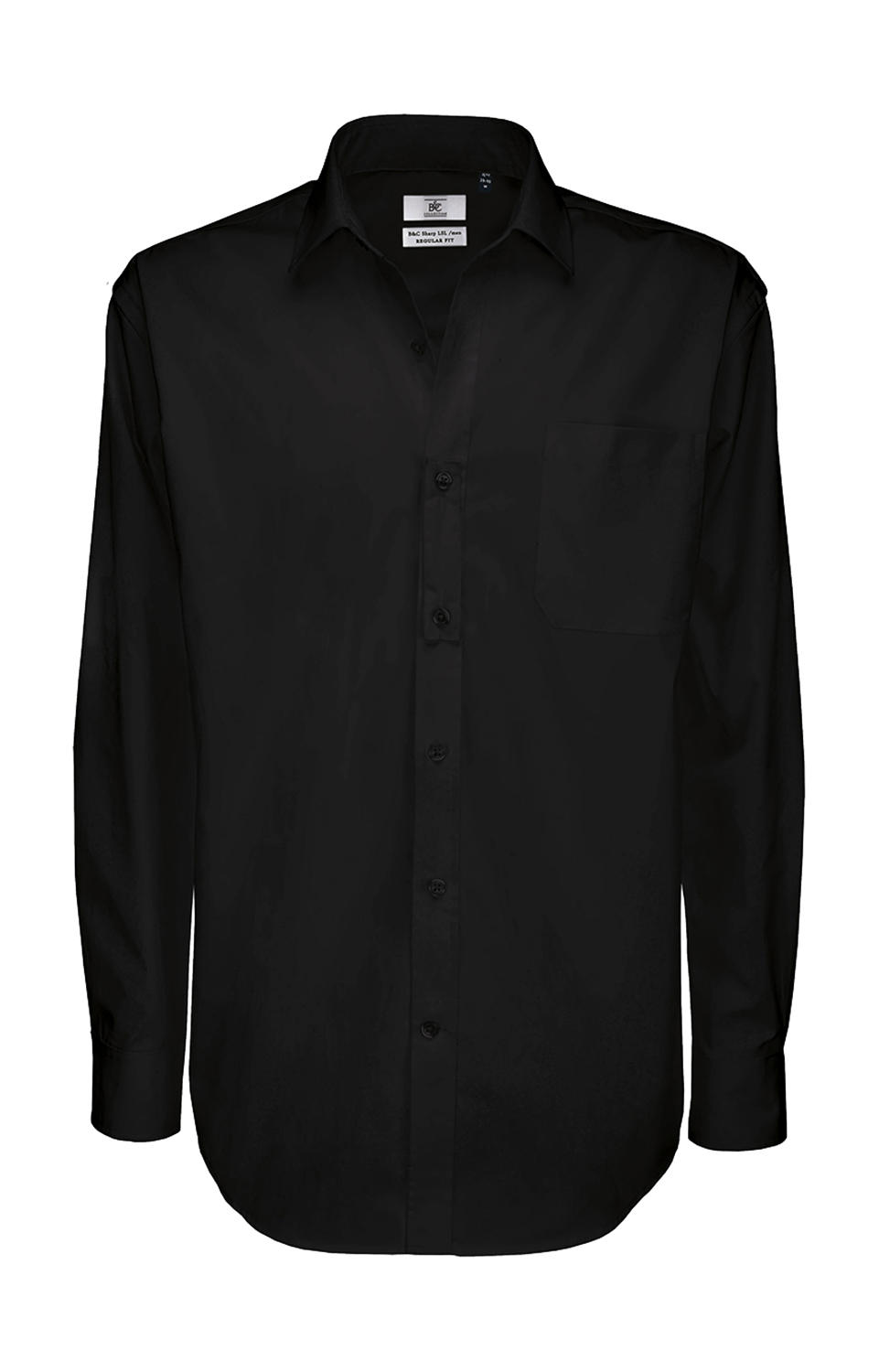  Sharp LSL/men Twill Shirt  in Farbe Black