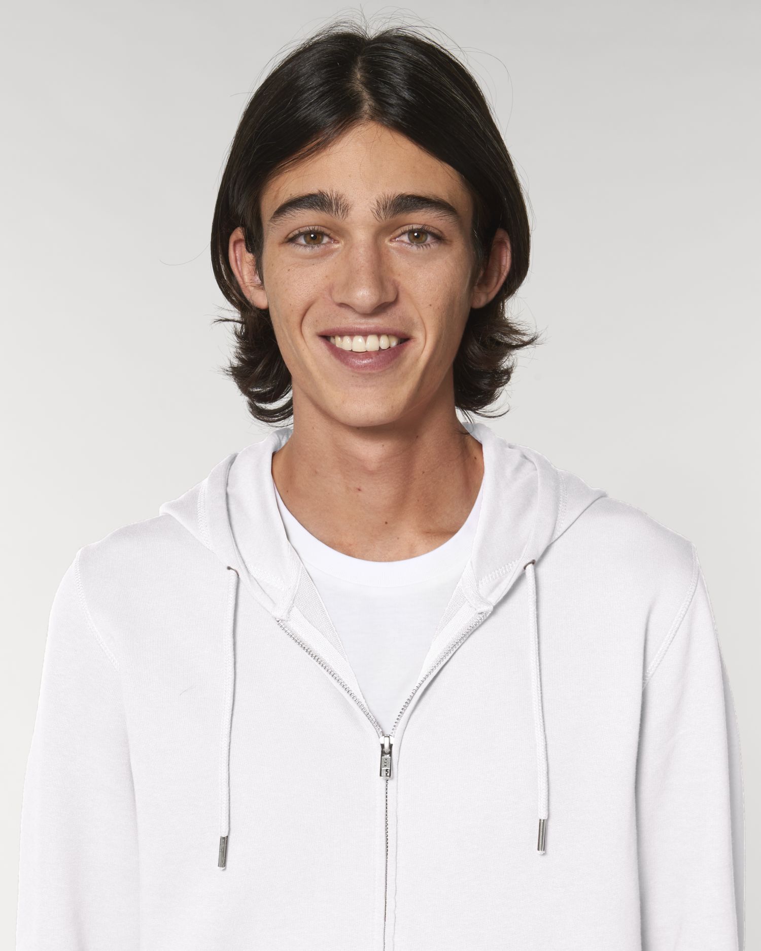 Zip-thru sweatshirts Connector in Farbe White