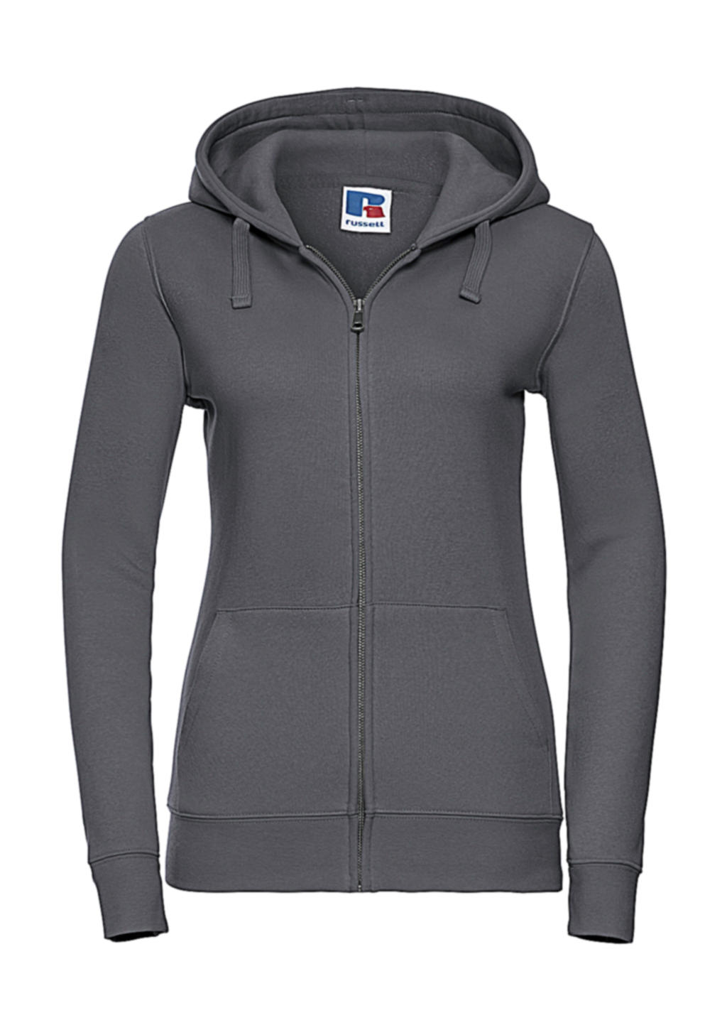  Ladies Authentic Zipped Hood in Farbe Convoy Grey