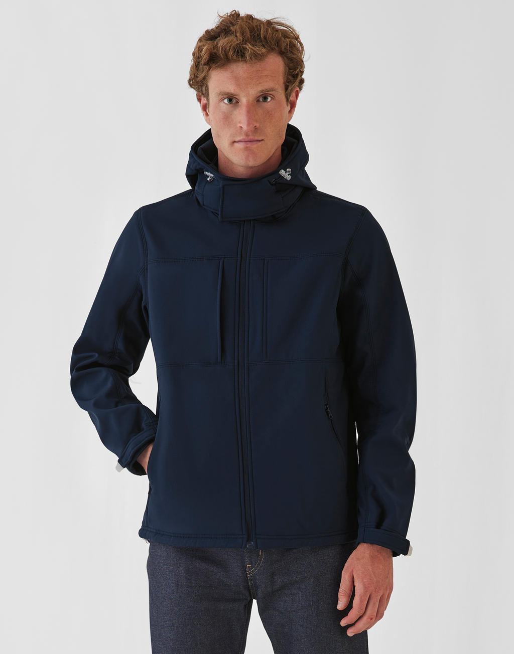  Hooded Softshell/men in Farbe White