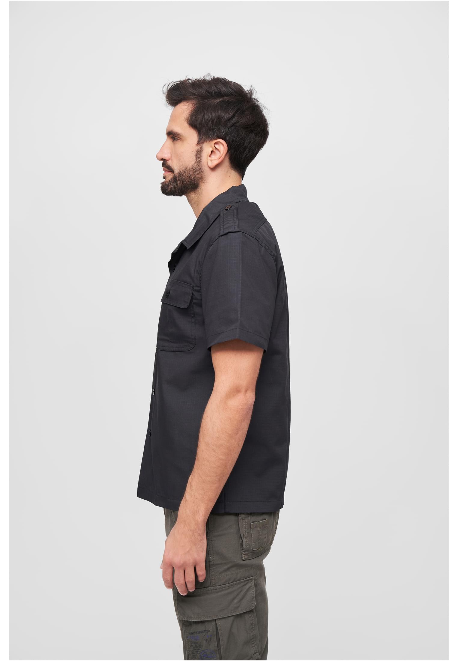 Hemden US Shirt Ripstop shortsleeve in Farbe black