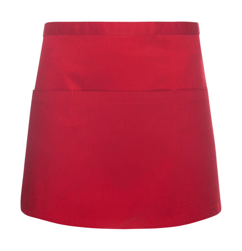  Waist Apron Basic with Pockets in Farbe Red