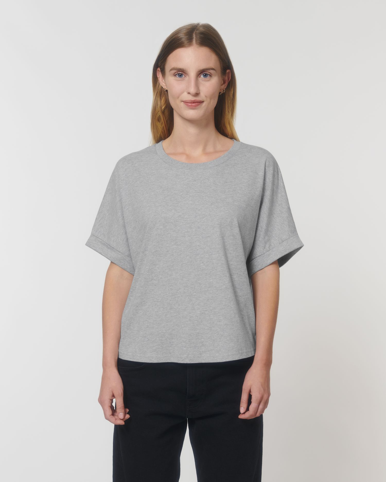 T-Shirt Stella Collider in Farbe Heather Grey