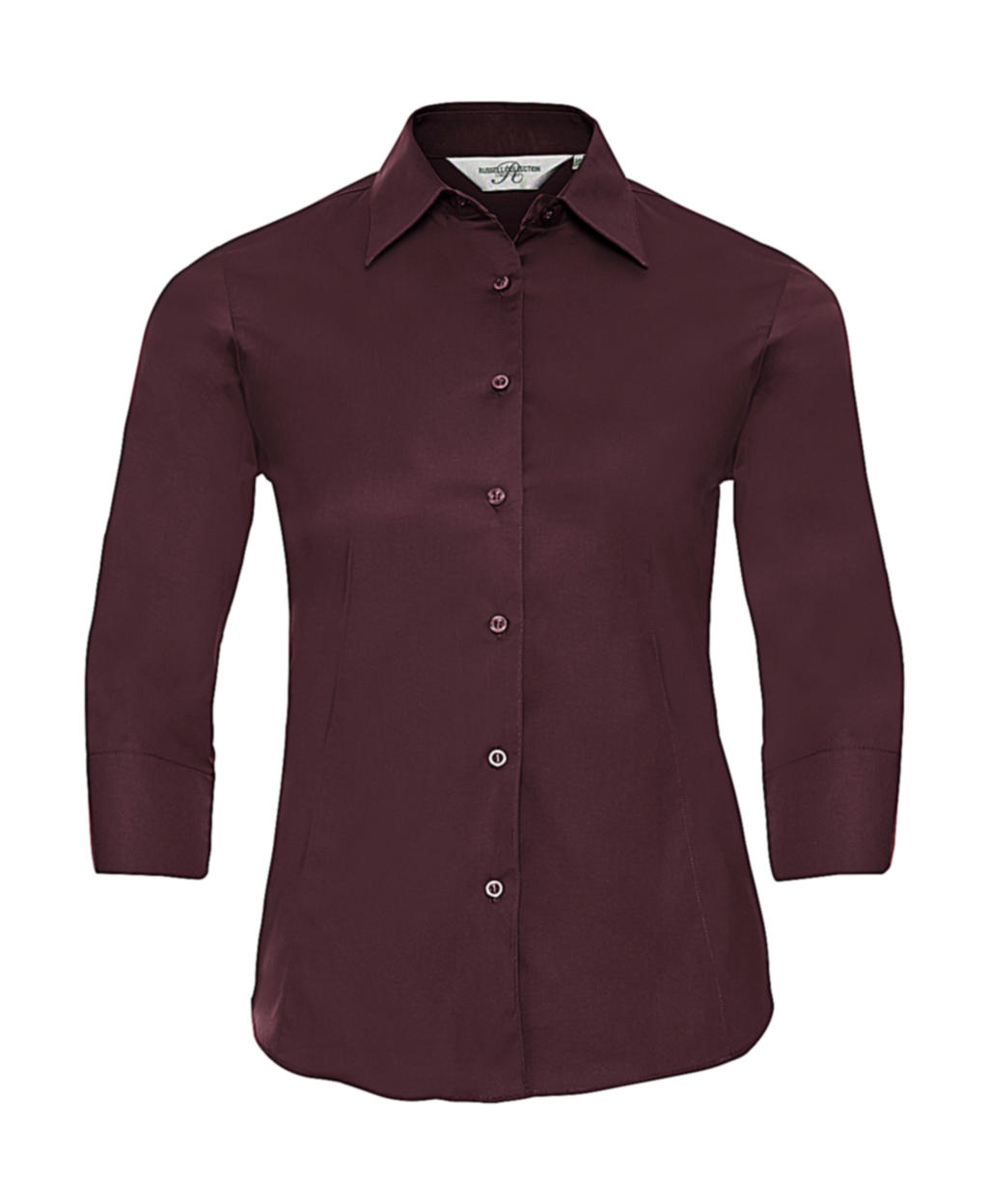  Ladies 3/4 Sleeve Easy Care Fitted Shirt in Farbe Port