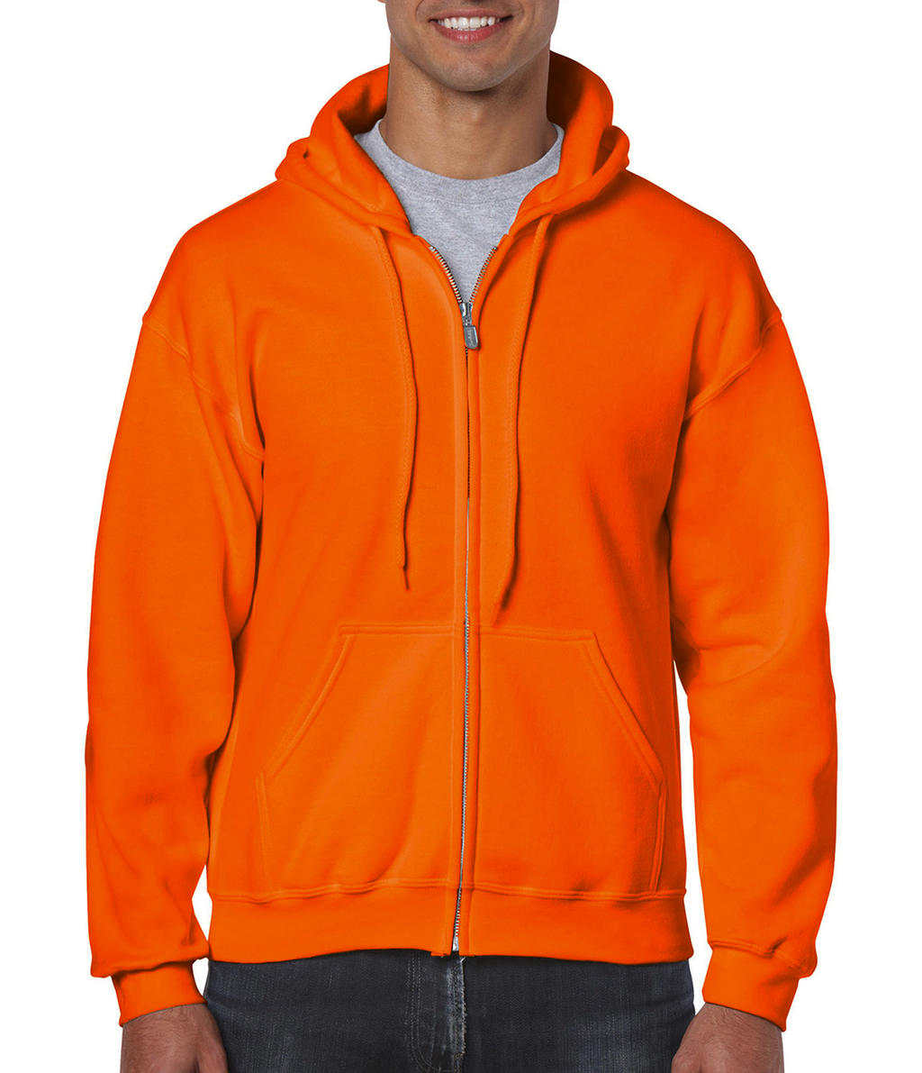  Heavy Blend Adult Full Zip Hooded Sweat in Farbe Safety Orange