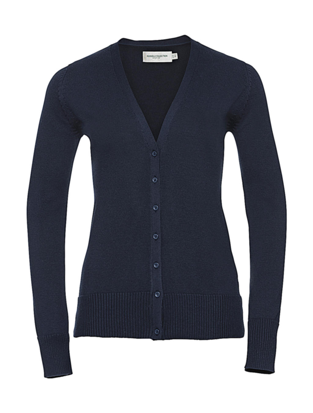  Ladies V-Neck Knitted Cardigan in Farbe French Navy