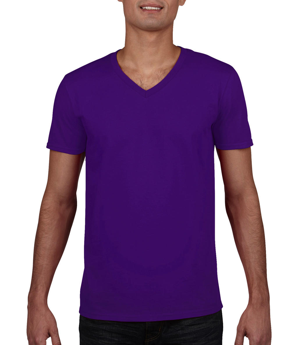  Gildan Mens Softstyle? V-Neck T-Shirt in Farbe Purple