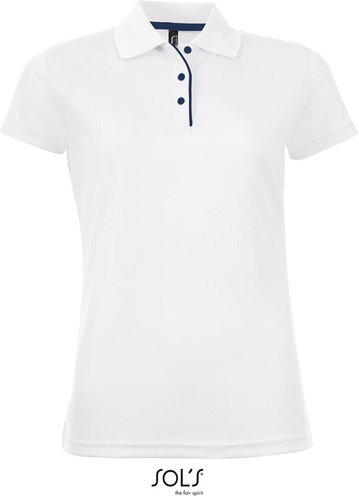 Poloshirt Performer Women Damen Sport Poloshirt Kurzarm in Farbe white