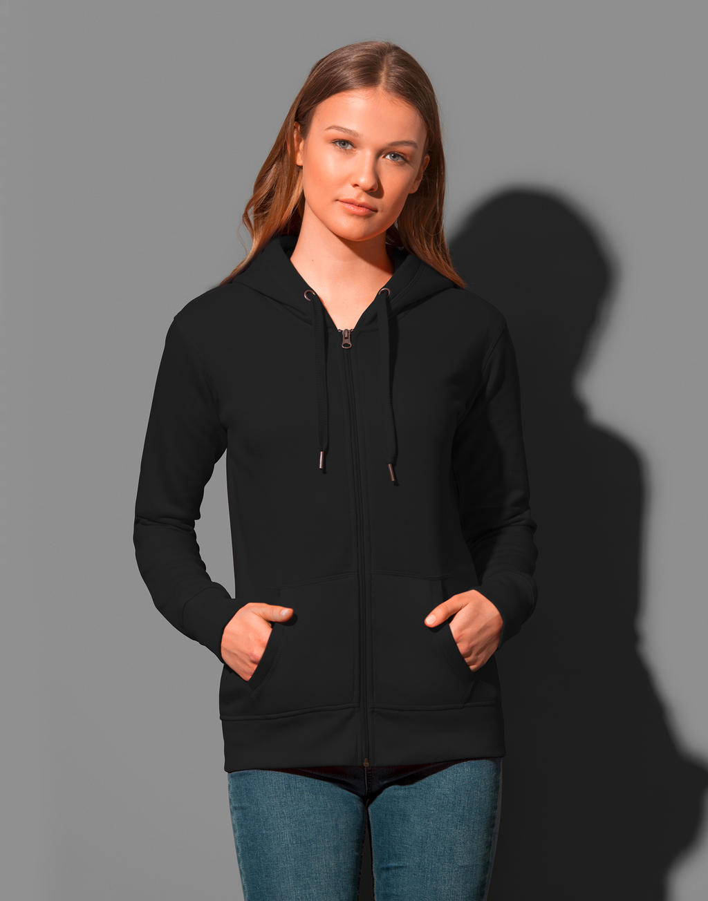  Sweat Jacket Select Women in Farbe Black Opal