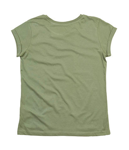  Womens Organic Roll Sleeve T in Farbe Soft Olive