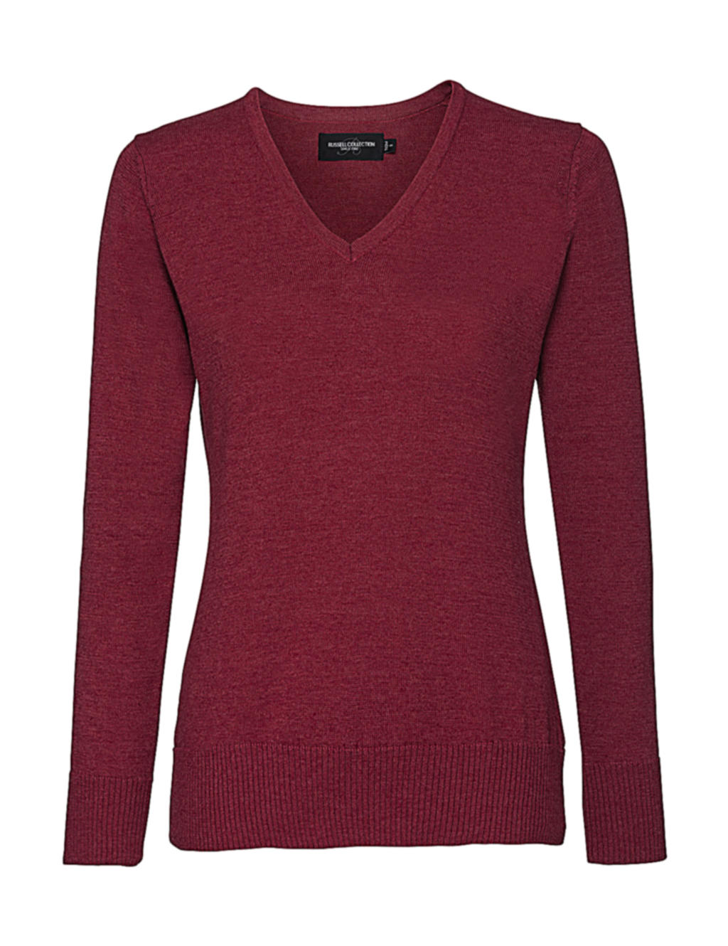  Ladies? V-Neck Knitted Pullover in Farbe Cranberry Marl