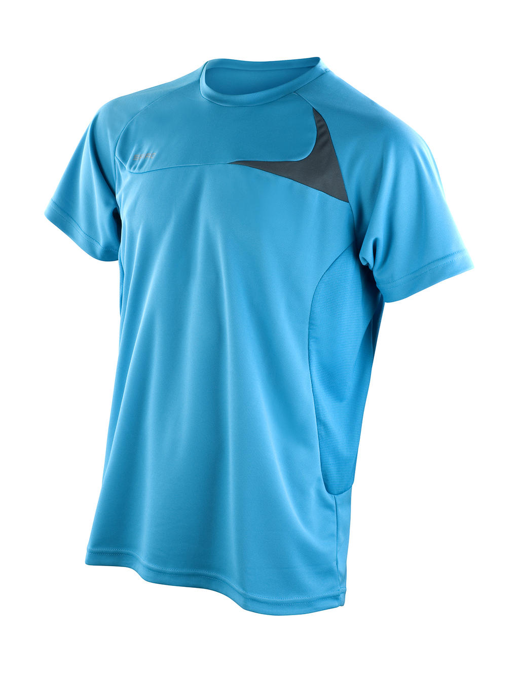  Spiro Mens Dash Training Shirt in Farbe Aqua/Grey