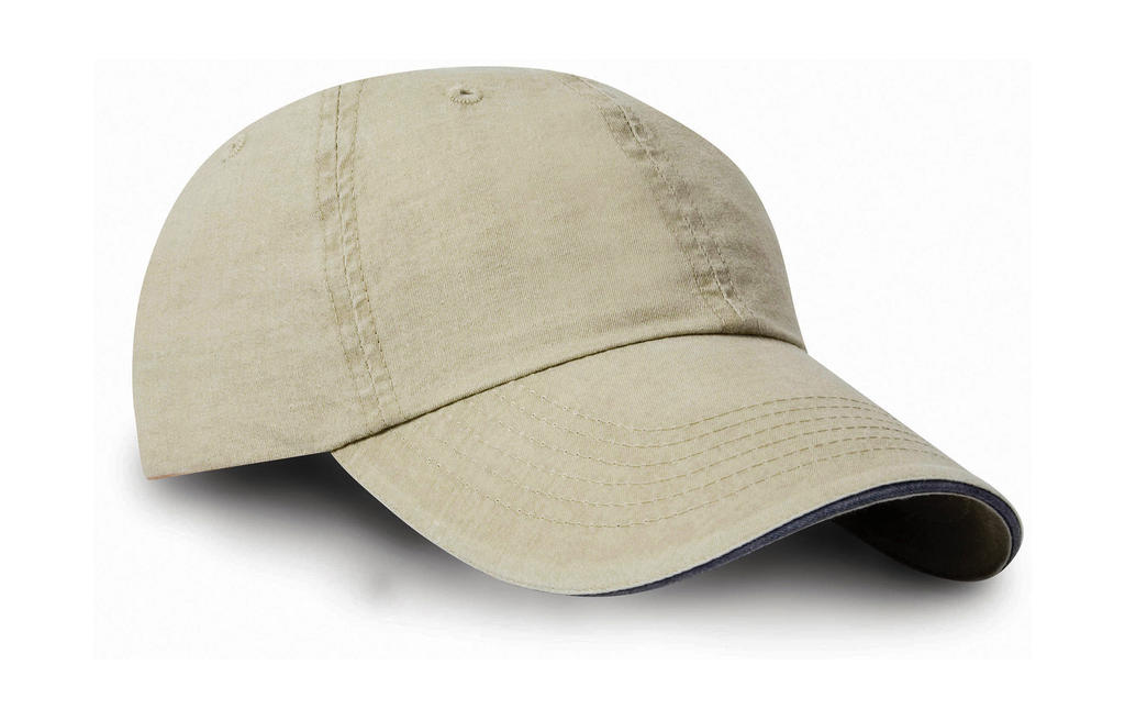  Fine Cotton Twill Cap in Farbe Putty/Navy